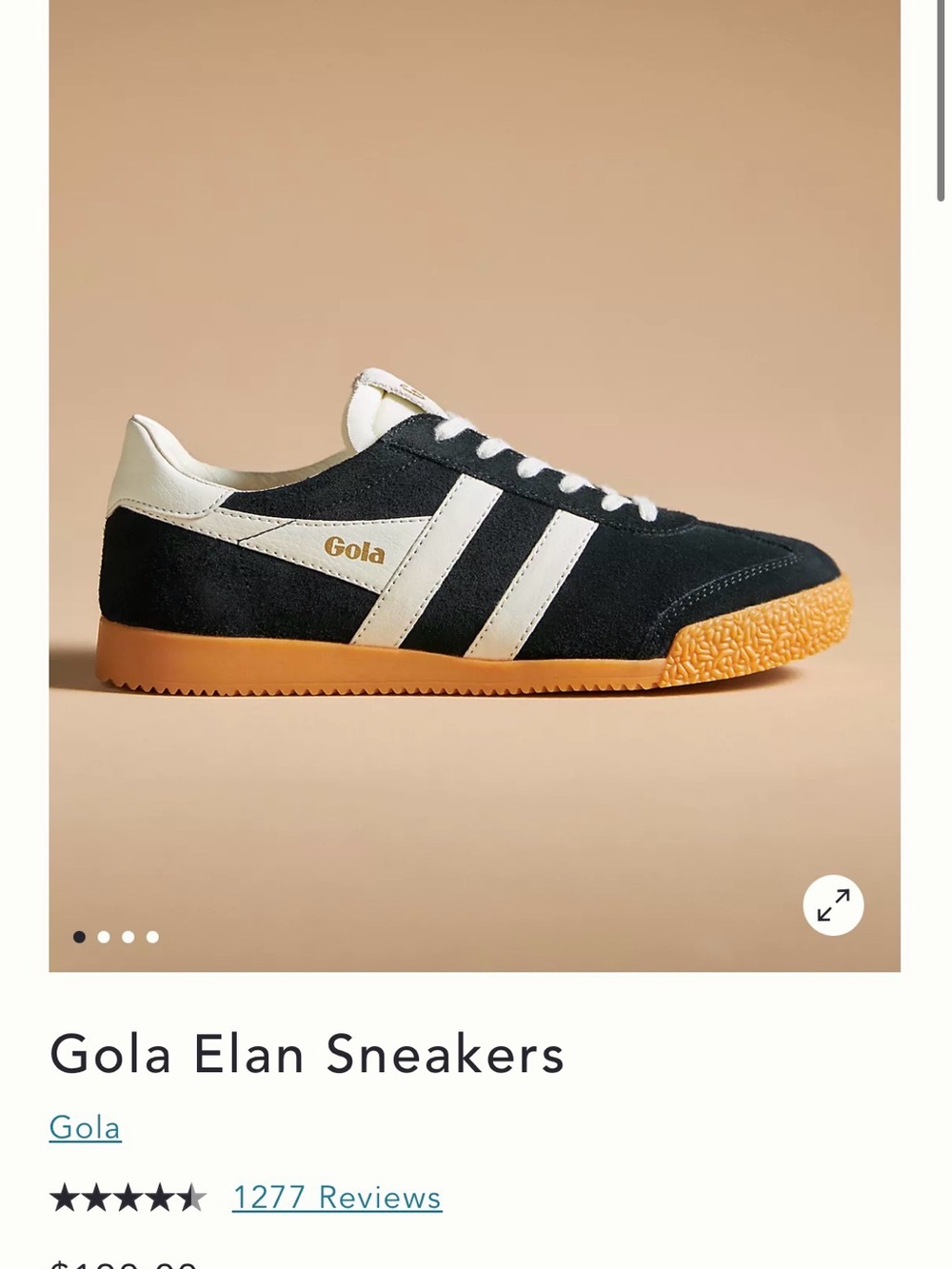 Gola Elan Sneakers in Black and Cream